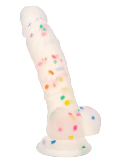 Фалоімітатор з рідкого силікону CalExotics Studs Dildo, різнокольоровий, 17,7 × 3,8 см Sex Aura | Зображення 1