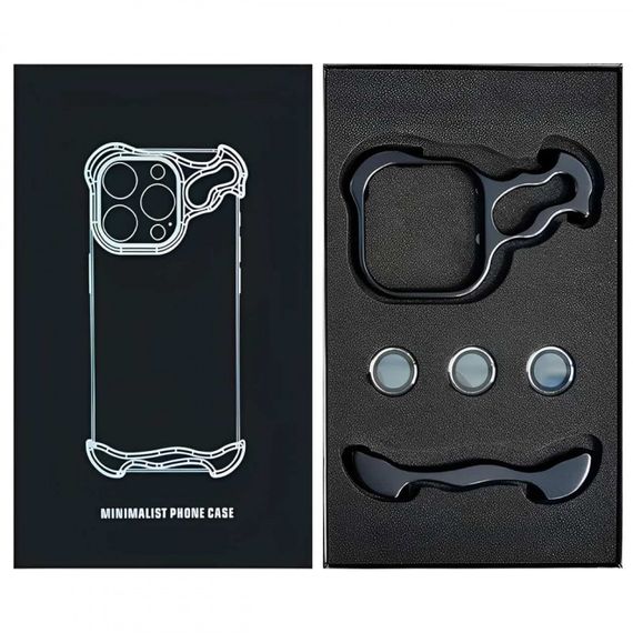 Чохол бампер металевий Epik Bumper для Apple iPhone 13 Pro Max, Чорний | Зображення 4