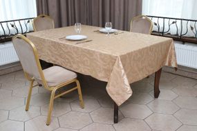 Cкатерть Kayra жаккардовая “Вензель”, 155 х 290 см Бежевый
