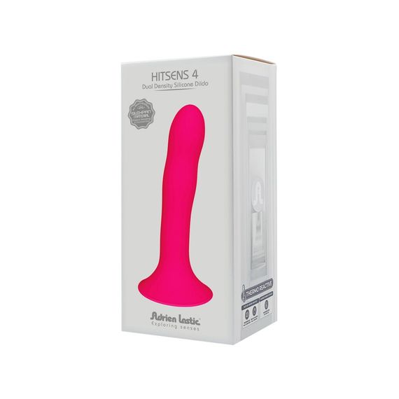 Дилдо з присоскою Adrien Lastic Hitsens 4 Pink, відмінно для страпона, діаметр 3,7см, довжина 17,8см | Зображення 5