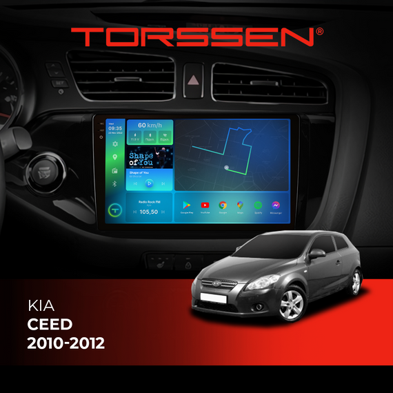 Штатна магнітола Torssen 2K Kia Ceed 10-12 F96128 4G Carplay DSP