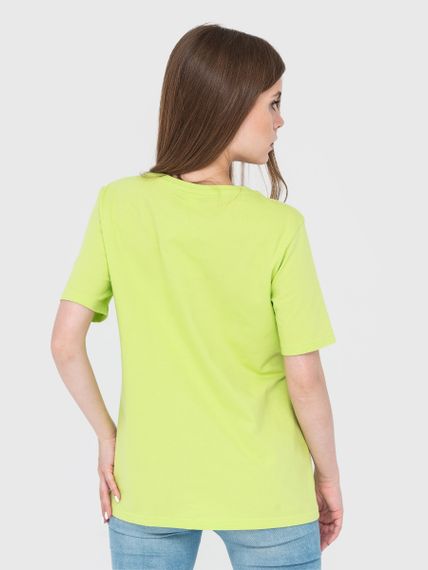 Футболка для жінок салатова з написом, 2XL | Зображення 5