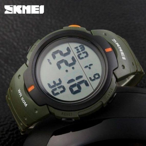 Годинник наручний електронний тактичний SKMEI 1068AG, Модний чоловічий годинник, Військовий EK-299 тактичний годинник | Зображення 4