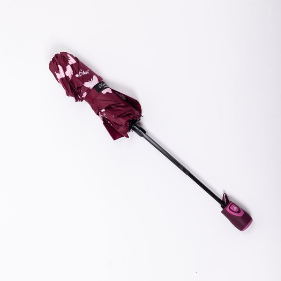 Парасолька напівавтомат з принтом міцна з поліестеру діаметр 97 см Червона HP-23-2R | Зображення 1