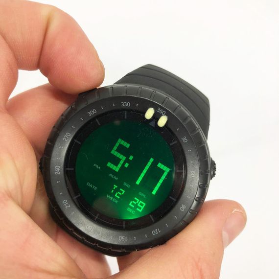 Годинник наручний чоловічий SKMEI 1992BK BLACK, чоловічий армійський водостійкий тактичний годинник. Колір: чорний | Зображення 1