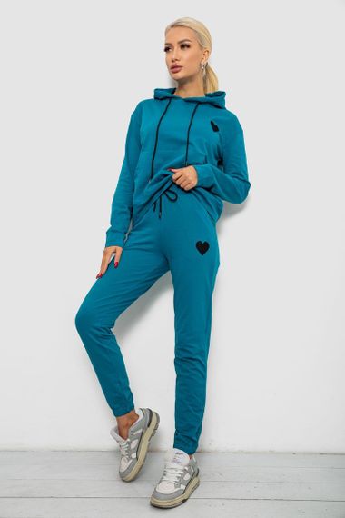 Спортивный костюм женский двухнитка, цвет бирюзовый, 214R1419-004 | Зображення 2