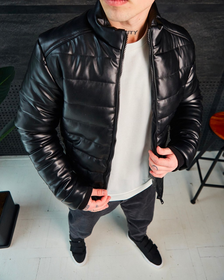 Кожанка Премиум чёрный S | Зображення 5