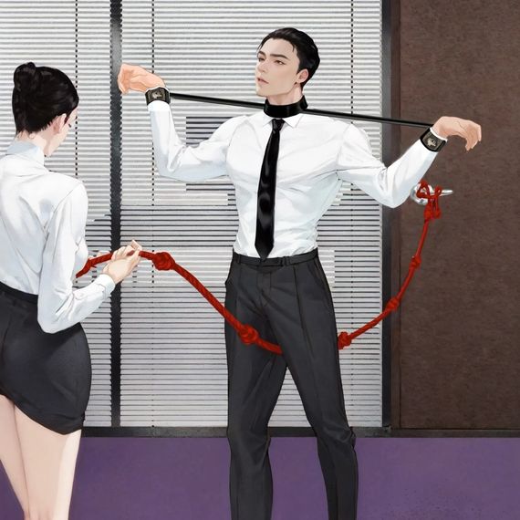 Розпірка для зап'ясток або щиколоток з нашийником і затискачами на соски з дзвіночками UPKO, чорна | Зображення 9