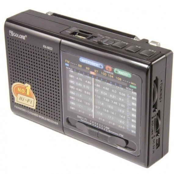 Портативна стовпчик радіо MP3 USB Golon RX-6622. AW-959 Колір: чорний | Зображення 2
