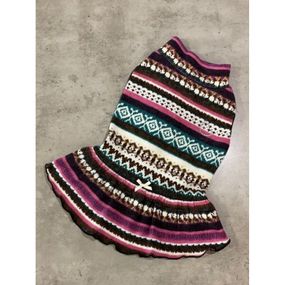 Платье вязанное для собак Pretty Pet "Узоры" коричневый