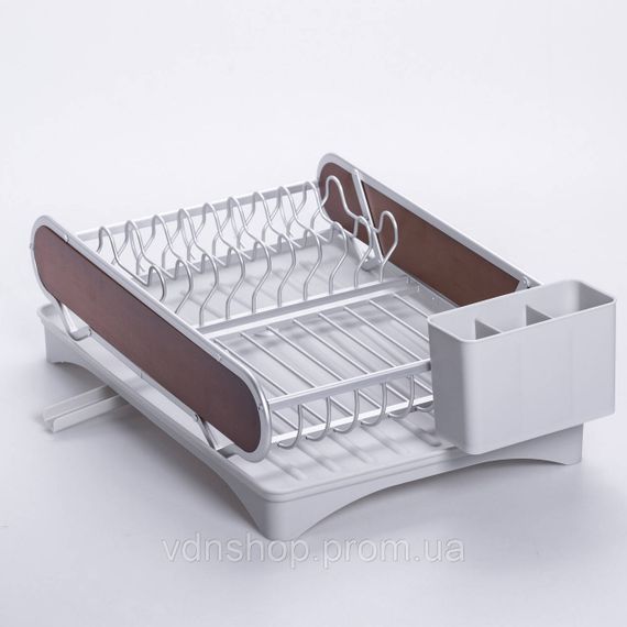 Сушарка для посуду алюмінієва з піддоном пластиковим 47x29x13 см HP-46-9-A | Зображення 6