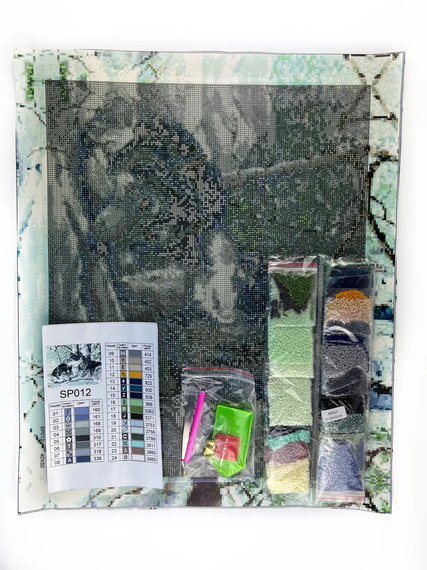 Алмазна мозаїка Вовки на снігу 40х50 см ColorArt  SP012 | Зображення 2