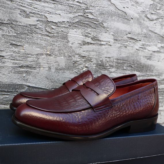 Чоловічі туфлі Лофери коричневі 44 розмір