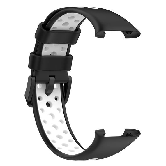 Силіконовий ремінець Primo Perfor Classic для фітнес браслета Xiaomi Smart Band 7 Pro - Black-White | Зображення 1