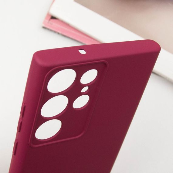 Чохол Silicone Cover Lakshmi Full Camera (AA) для Samsung Galaxy S25 Ultra Бордовий / Marsala | Зображення 5