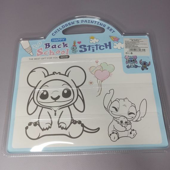 Розмальовка А5 "StitcH", олівці, фарба 6кол., пензлик, 27*22см | Зображення 1