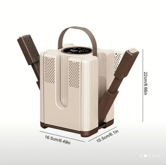 Сушарка для взуття, електросушарка на 3 пари з таймером від 30 до 120 хвилин швидкого сушіння черевиків з ультрафіолетом, вертикальна з антибактеріальним ефектом | Зображення 3