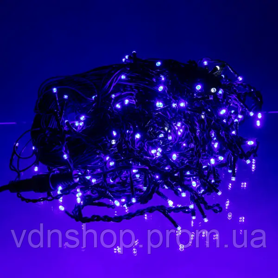 Вулична гірлянда Бахрома 20 м 335 LED гірлянда штора чорний провід Синій 20MBBL | Зображення 2
