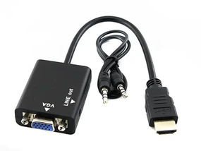 Відеоадаптер HDMI - VGA конвертер відео + аудіо 1080P