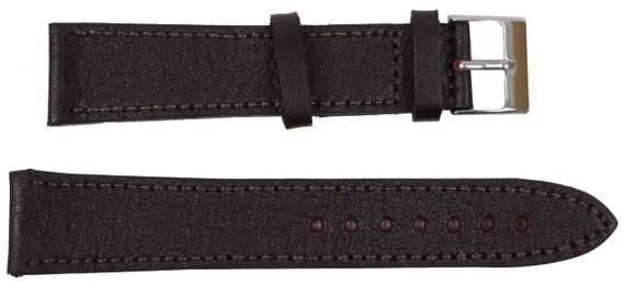 Ремінець для годинника Mykhail Ikhtyar шкіряний 20 мм Коричневий (S599-20S brown)