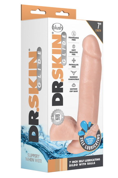 Фалоімітатор самозмащувальний Blush Dr. SKIN 7INCH SELF LUBRICATING DILDO Sex Aura | Зображення 5