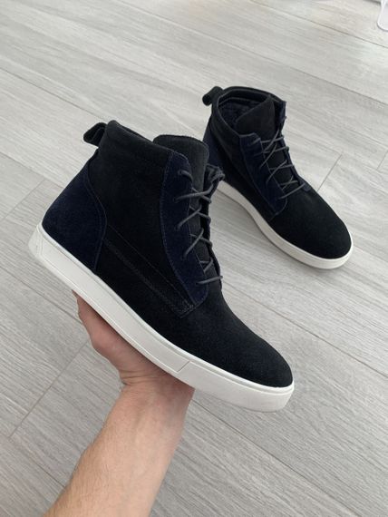 Замшеві кеди на білій підошві 41 розмір