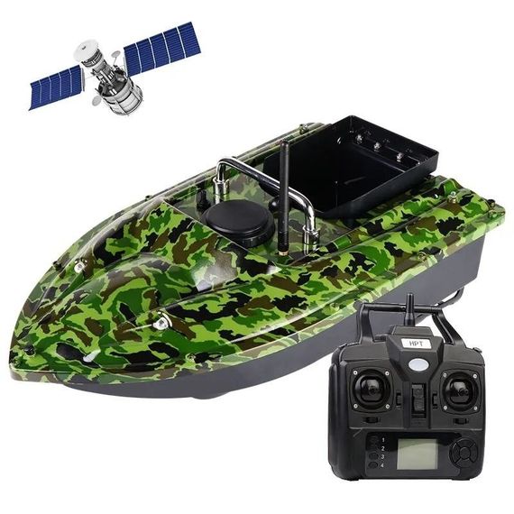 Короповий кораблик GPS Автопілот 16 точок пам'яті Підсвітка 12000 мАг (Fishgang C118 Green)
