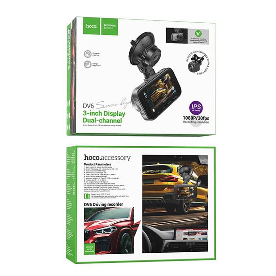 Відеореєстратор Hoco DV6 Driving recorder with 3-inch display (with rear camera) | Зображення 6