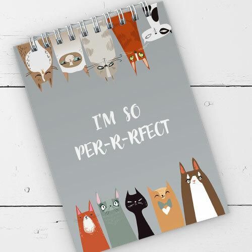 Блокнот на пружині А6 I'm so perfect (котики) (BL6_19D027)