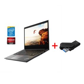 Ноутбук Б-клас Lenovo ThinkPad E480 / 14" (1920x1080) IPS /Core i7-8550U (4 (8) ядра по 1.8 - 4.0 GHz) / 8 GB DDR4 / 256 GB SSD / Radeon RX 550, 2 GB GDDR5 / WebCam / Win 10 Home б/в + Подарунок Флешка Kingston 64GB