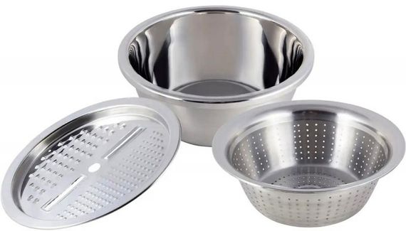 Миска 3в1: миска друшлак тертка Multipurpose Mixing Set | Зображення 5