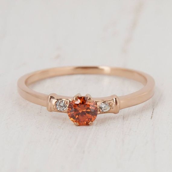 Кольцо из красного золота с грантом 15.5 | Зображення 3