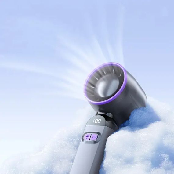 Вентилятор портативний настільний ручний Handheld fan LY-937 із вбудованим акумулятором та з цифровим дисплеєм, 5 швидкостей | Зображення 1