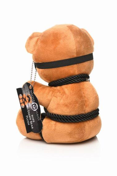 Плюшевий ведмедик ROPE Teddy Bear БДСМ у шкіряній масці та обв’язці, 22x16x12 см Sex Aura | Зображення 2