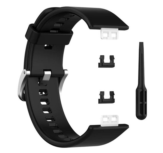 Силіконовий ремінець Primolux для смарт-годинника Huawei Watch Fit (TIA-B09) - Black | Зображення 3