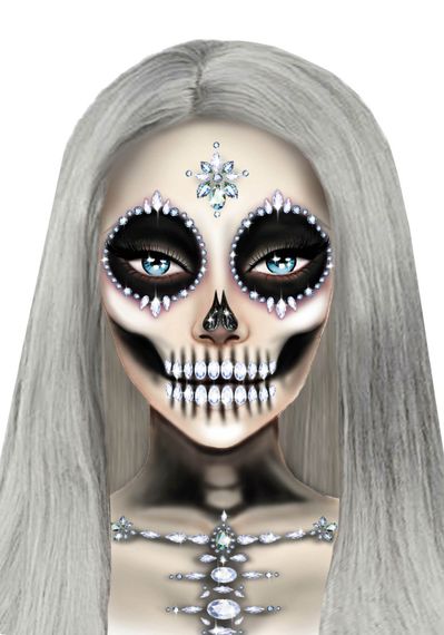 Прикраси для обличчя та грудей Leg Avenue Skeleton face and chest jewels O/S | Зображення 1