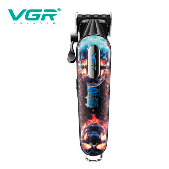 Акумуляторна машинка для стрижки VGR V-279 RED, 6 насадок, 9000 RPM, 2500 mAh, LED дисплей | Зображення 2