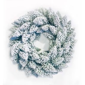 Вінок новорічний різдвяний Elegant зі штучної хвої d-50 см засніжений