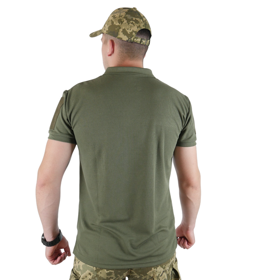 Футболка поло тактична CoolPASS Оливкова XL | Зображення 3