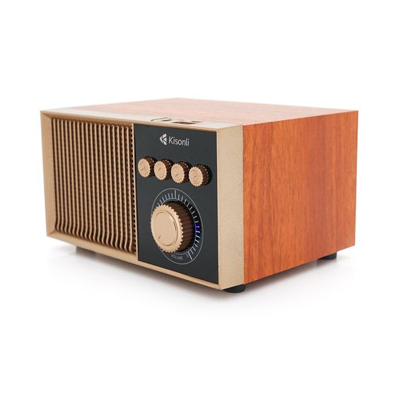 Колонка Kisonli G10 Bluetooth 5.0, 1х5W, 1200mAh, USB/TF/BT/FM/AUX, DC: 5V/1A, Brown, BOX, Q50 | Зображення 2