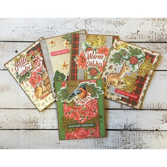 Набор для создания поздравительных открыток "Our warm Christmas" FDGCK-019 | Зображення 1