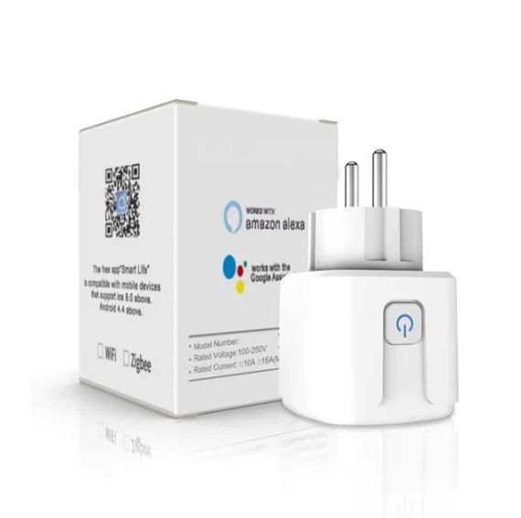 Умная WiFi розетка 16А, Smart 3680Вт / Розетка с управлением через телефон / Интеллектуальная розетка | Зображення 1