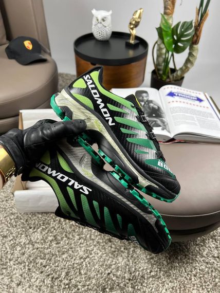 Мужские кроссовки Salomon XT-4 Carbon Black Green Silver весна / літо / осінь А3634 | Зображення 6