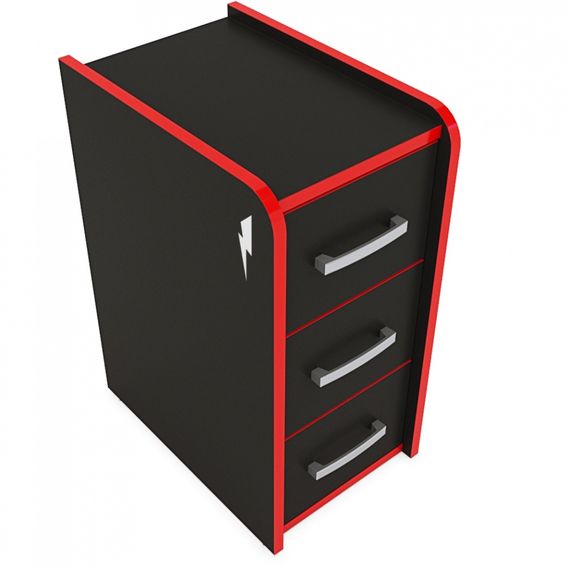 Тумба ZEUS T-Box черныйкрасный | Зображення 4