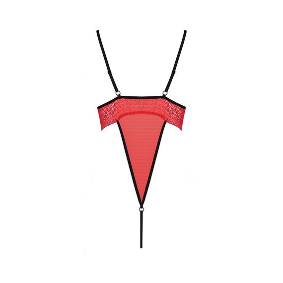 Боді з високим вирізом стегна Passion Exclusive AKITA BODY L/XL, red | Зображення 5