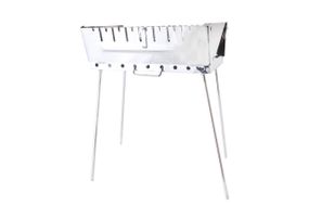 Мангал розкладний (кейс) з неіржавкої сталі товщина 2 мм на 8 шампурів із чохлом і рукавичками СІЛА 960111