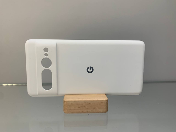 Google Pixel 7 Pro Протиударний чохол з логотипом софт тач білий | Зображення 1