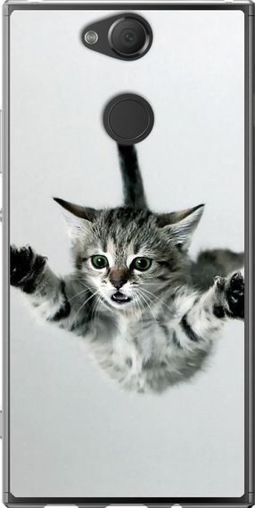 Чехол на Sony Xperia XA2 H4113 Летящий котёнок "2322u-1357-17620"
