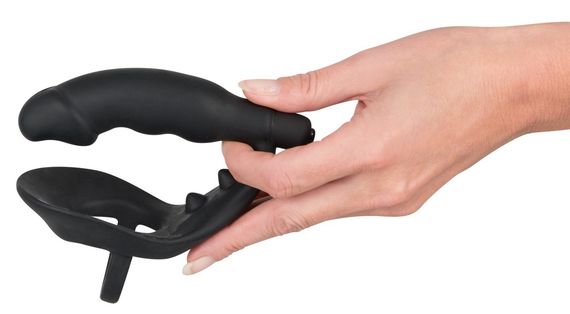 Ерекційне кільце з анальною пробкою - Black Velvets Ring & Vibro Plug | Зображення 6