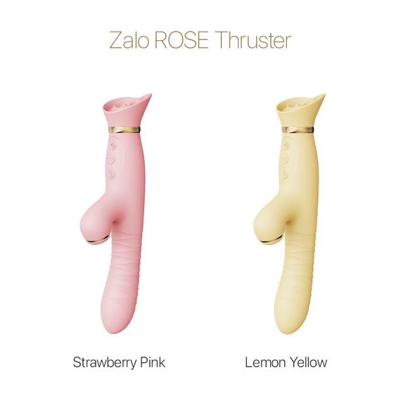 Пульсатор-вібратор із вакуумною стимуляцією клітора Zalo - ROSE Thruster Strawberry Pink | Зображення 7